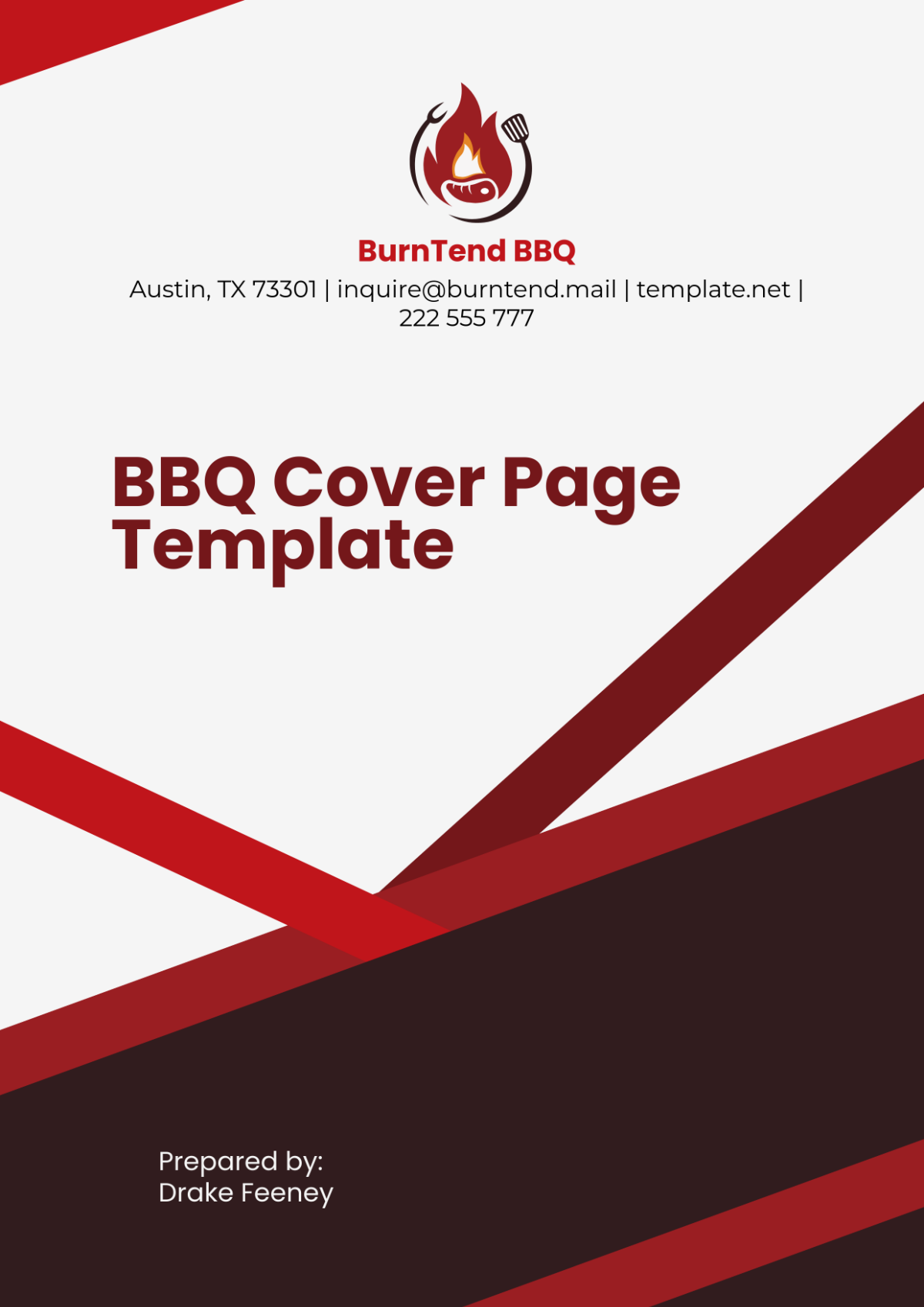 BBQ Cover Page Template - Edit Online & Download