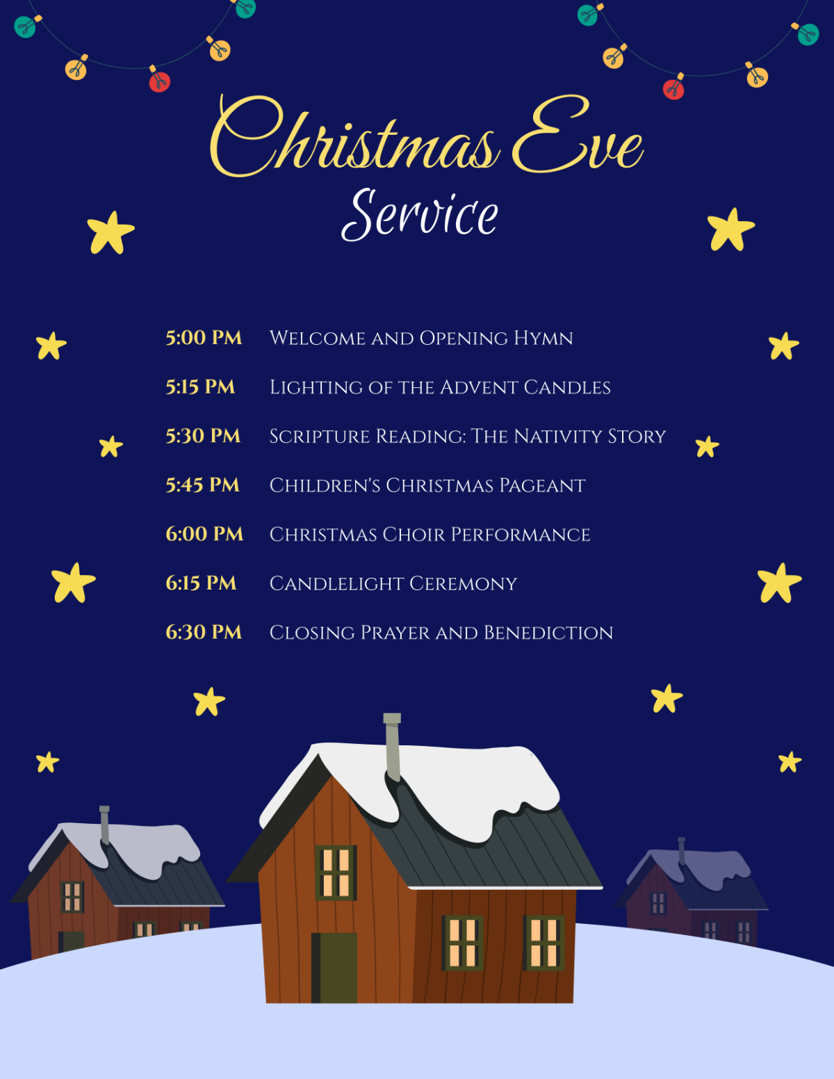 Christmas Service Program Template - Edit Online & Download