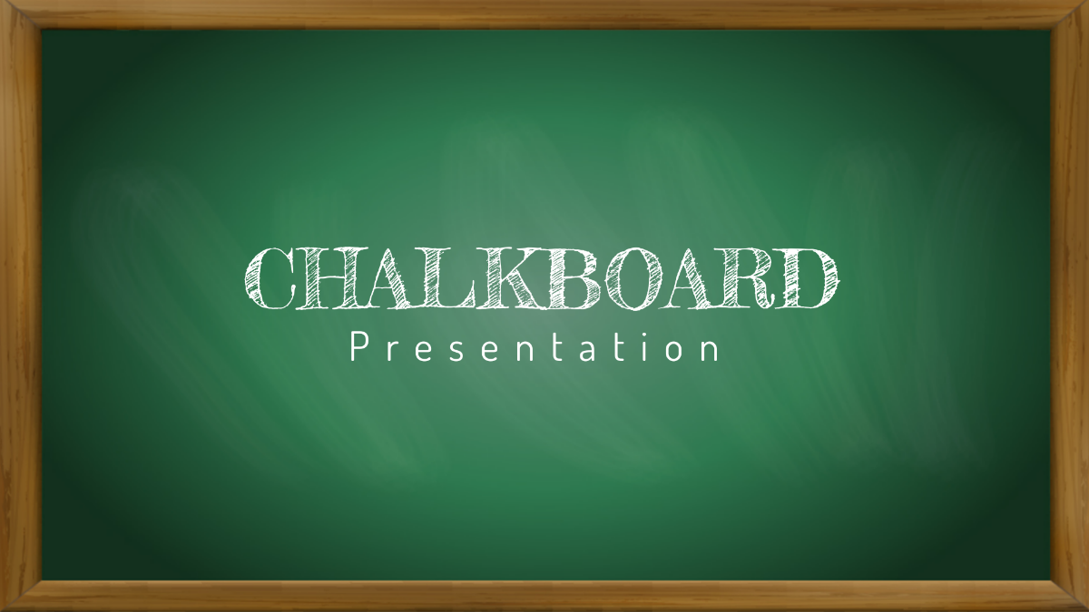 Free Chalkboard Presentation Template