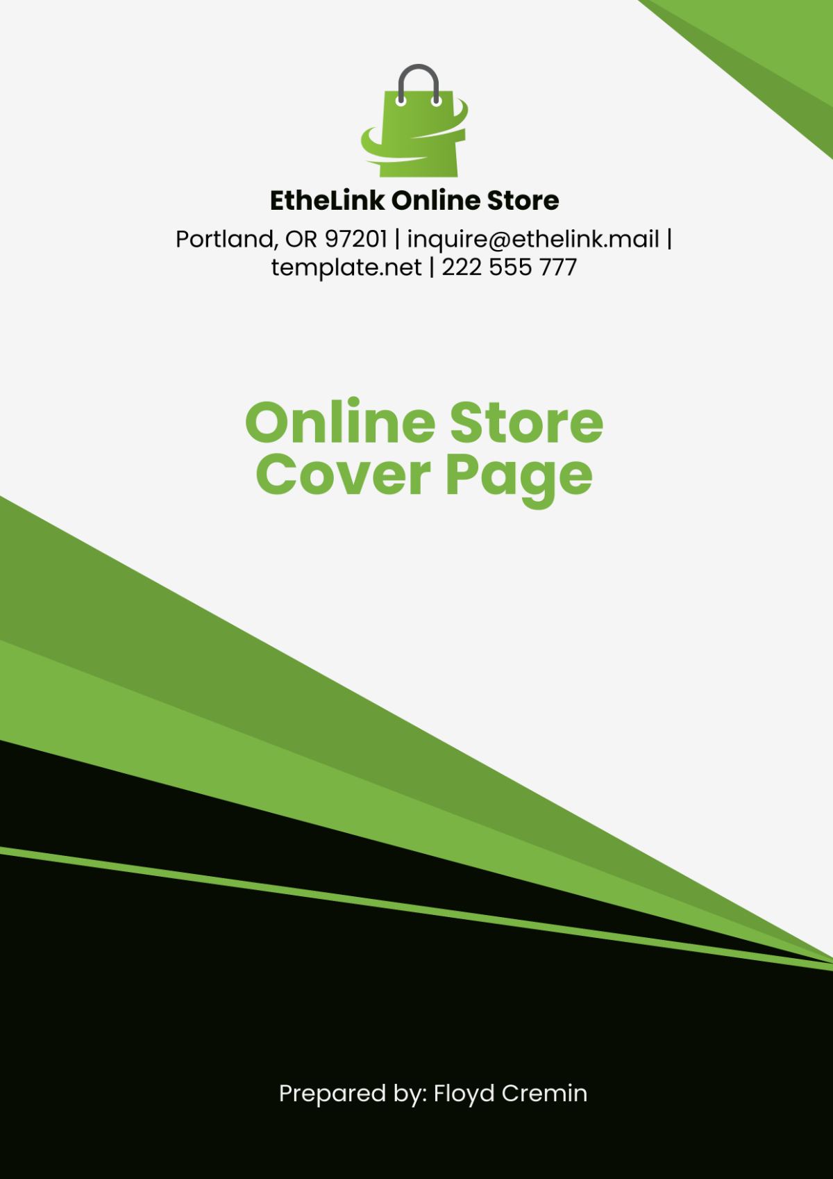 Online Store Cover Page Template - Edit Online & Download