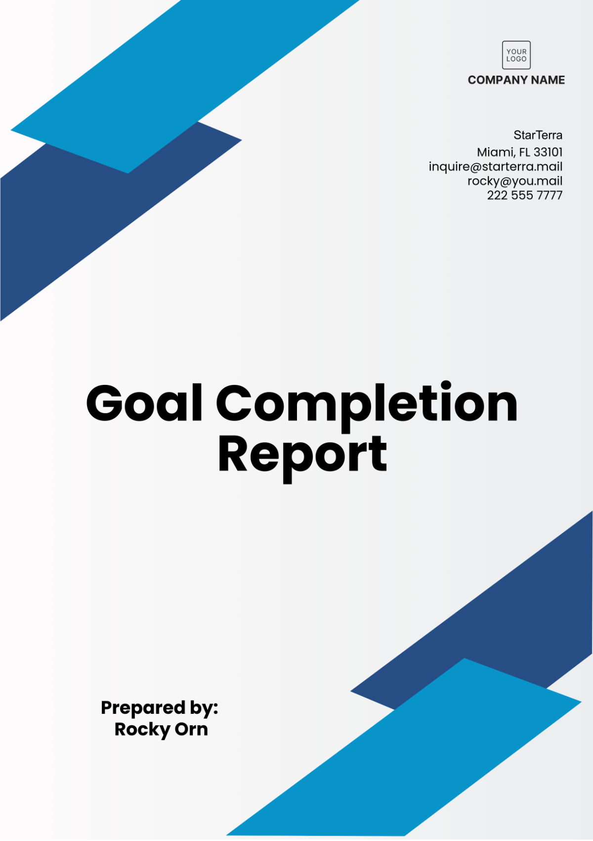 Goal Completion Report Template - Edit Online & Download