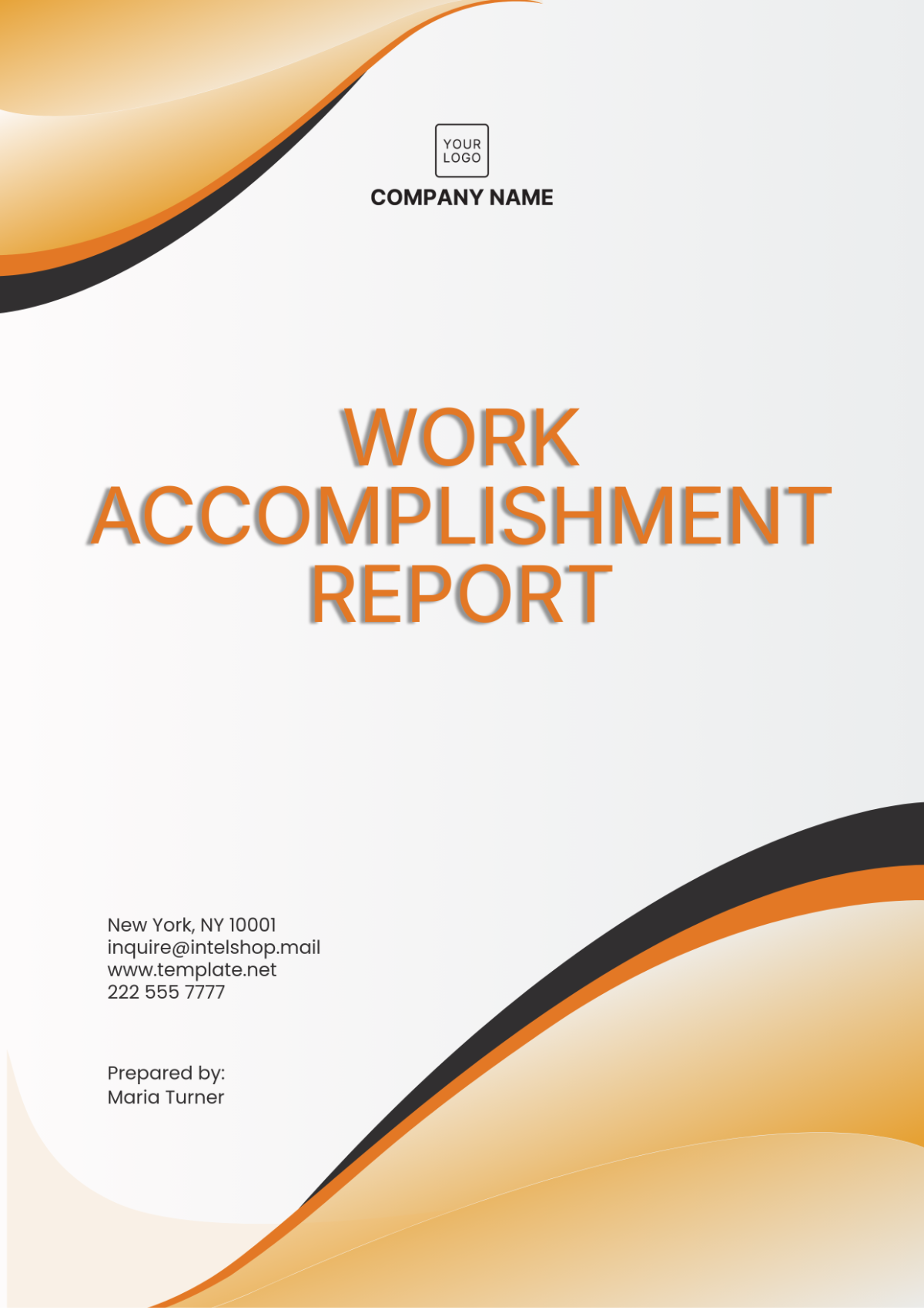 Work Accomplishment Report Template - Edit Online & Download