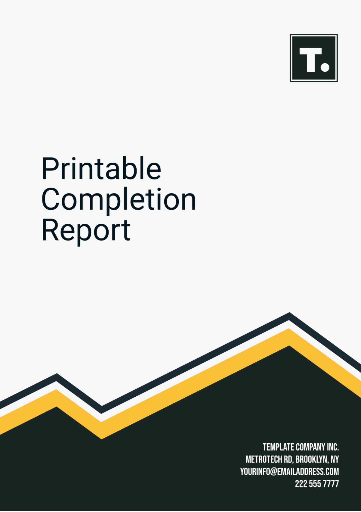 Printable Completion Report Template - Edit Online & Download