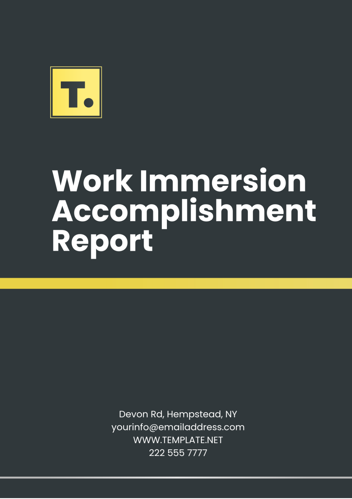 Work Immersion Accomplishment Report Template - Edit Online & Download