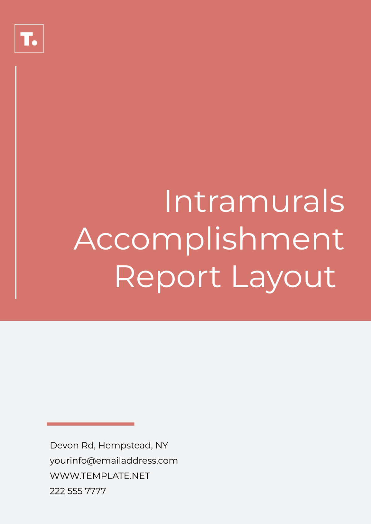 Intramurals Accomplishment Report Layout Template