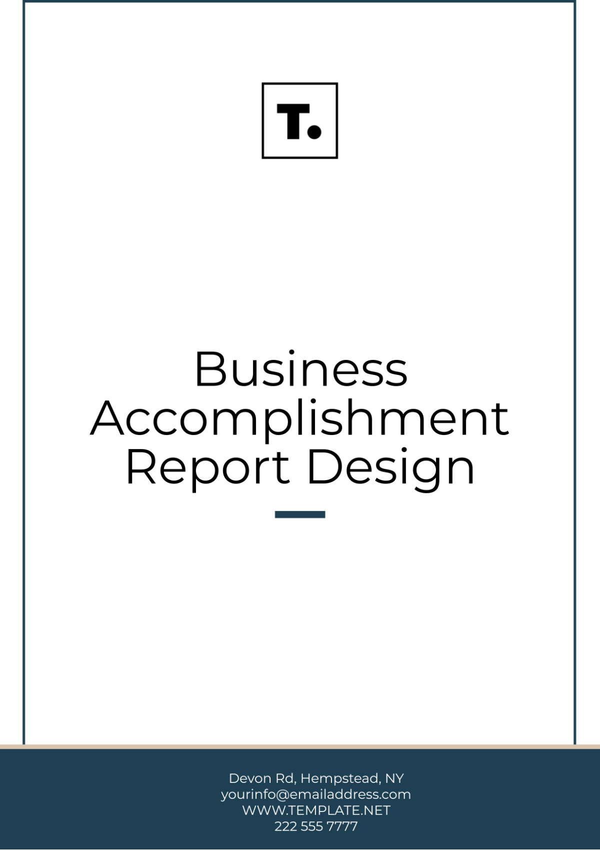 Business Accomplishment Report Design Template