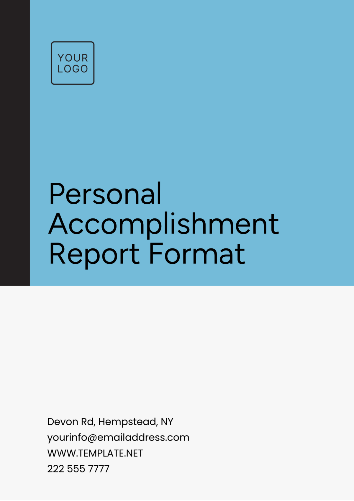 Personal Accomplishment Report Format Template