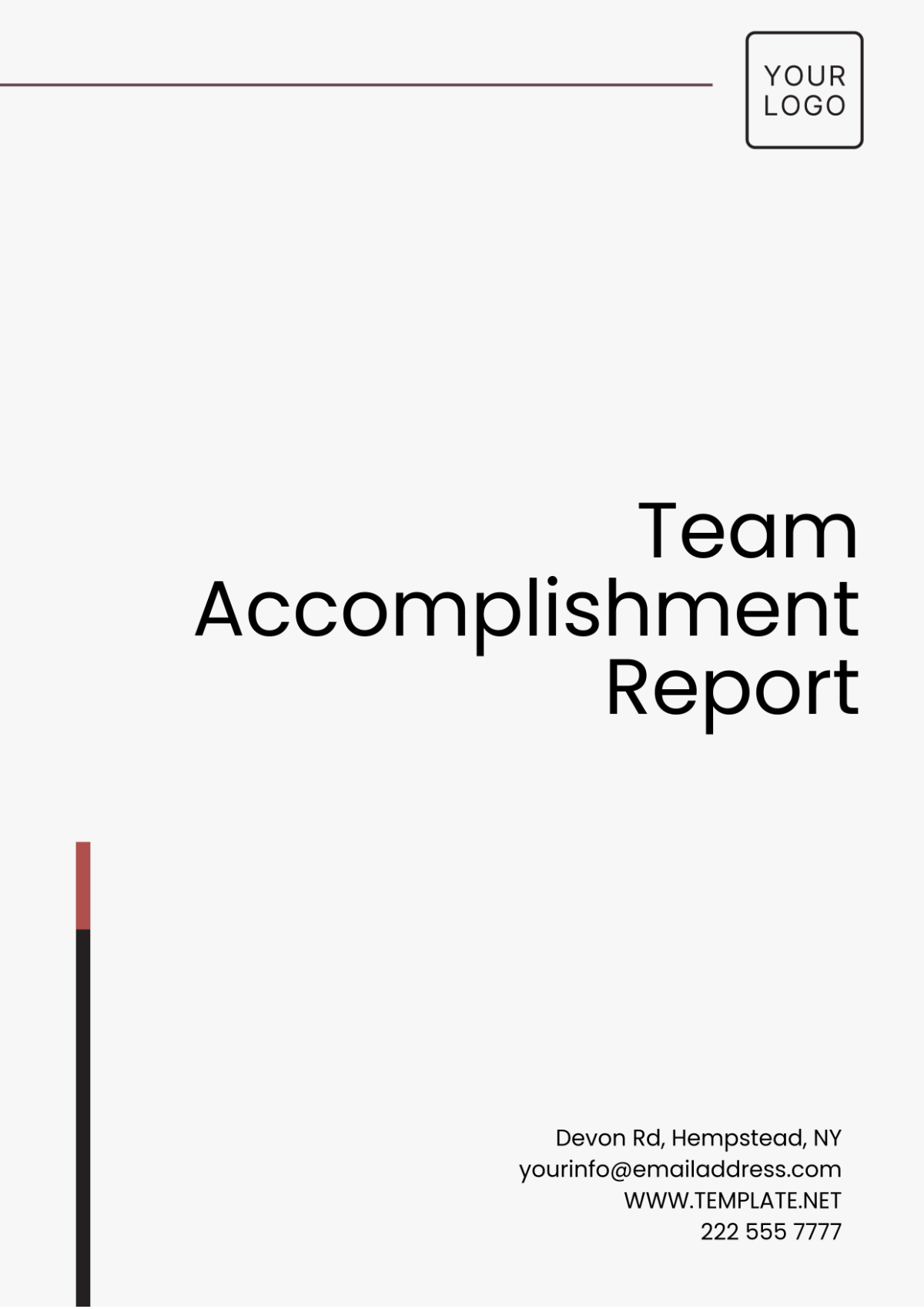 Team Accomplishment Report Template