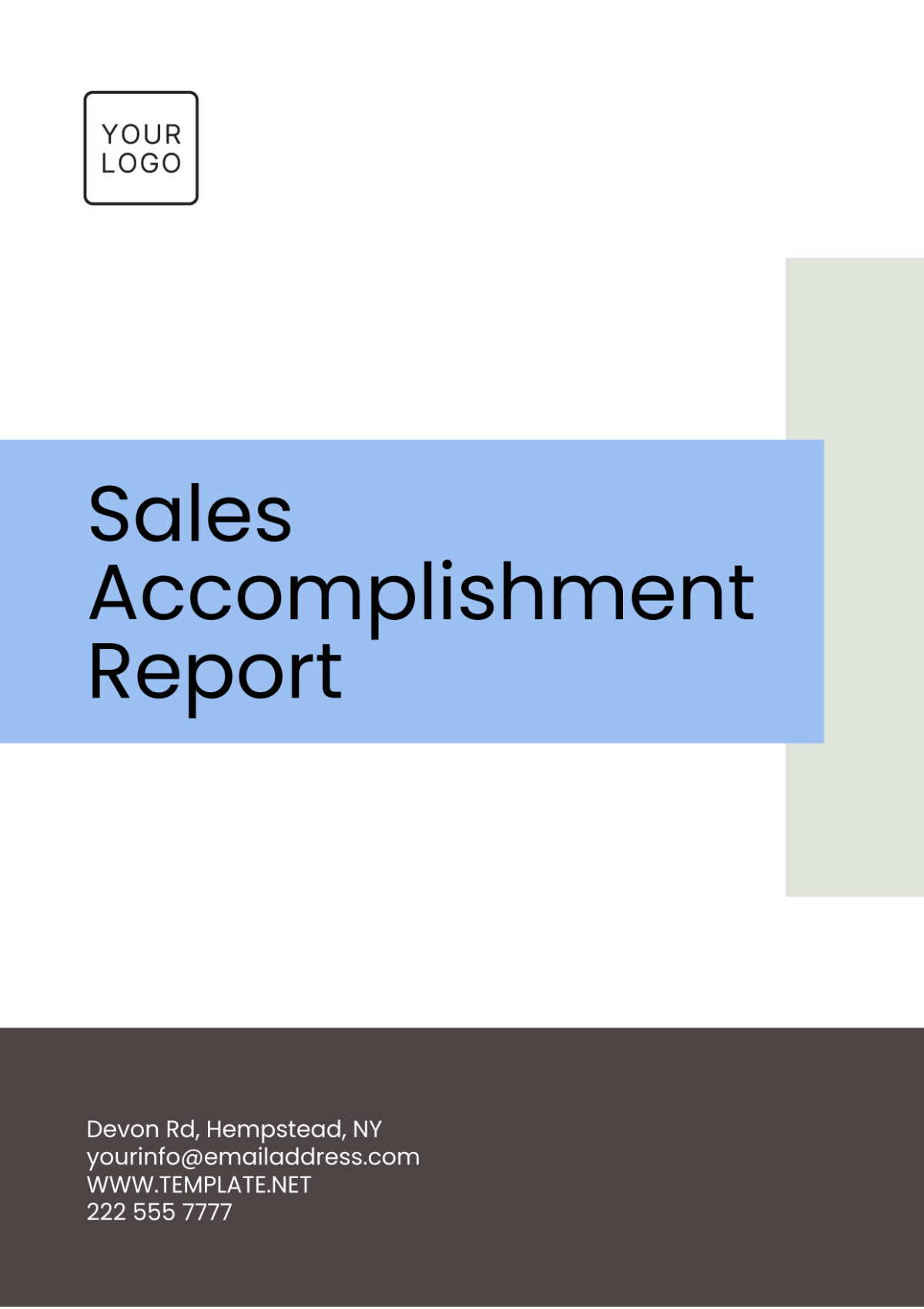 Sales Accomplishment Report Template