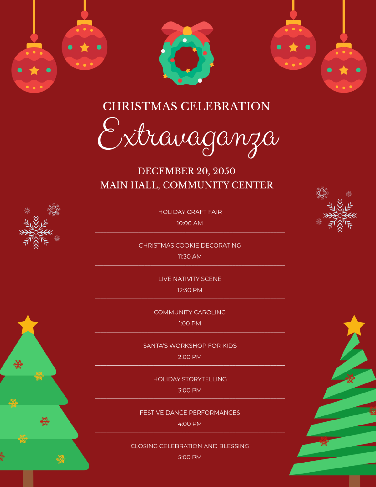FREE Christmas Program 2024 Templates Examples Edit Online