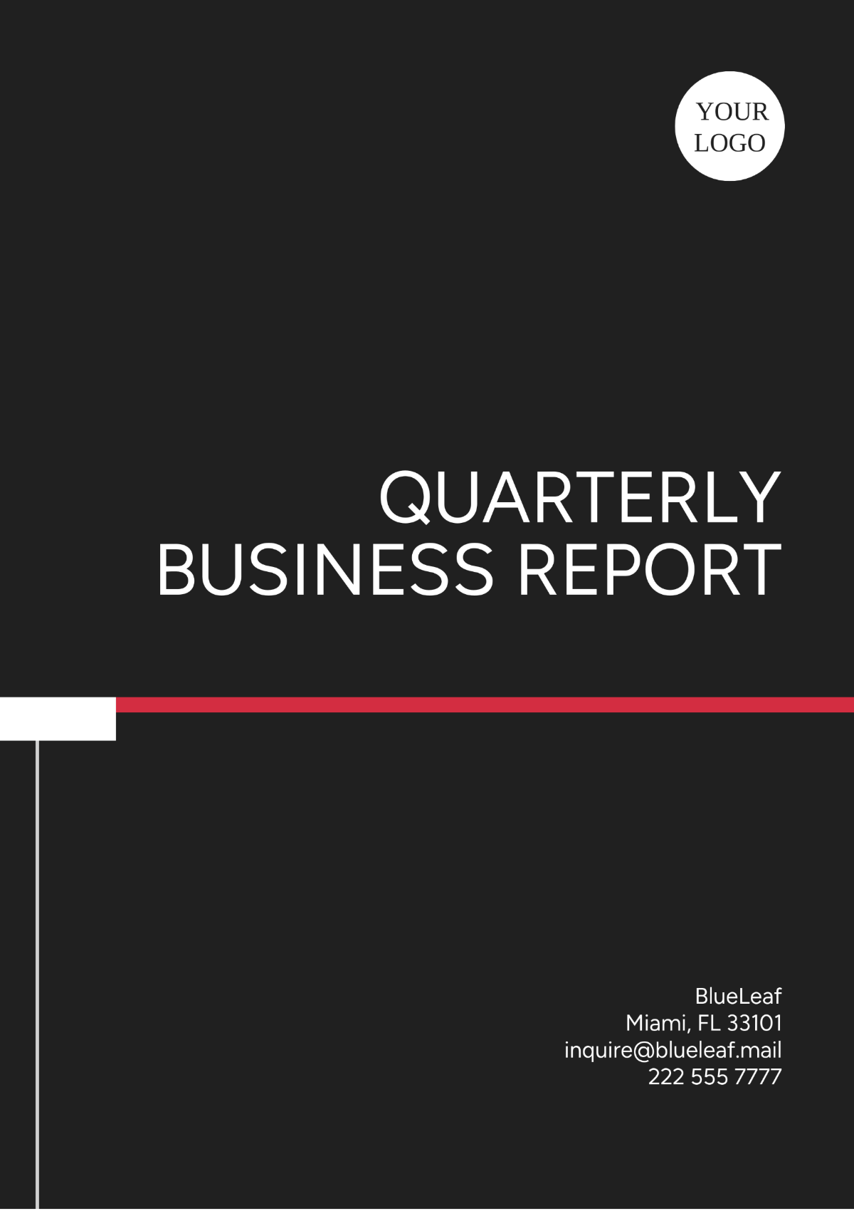 Quarterly Business Report Design Template - Edit Online & Download