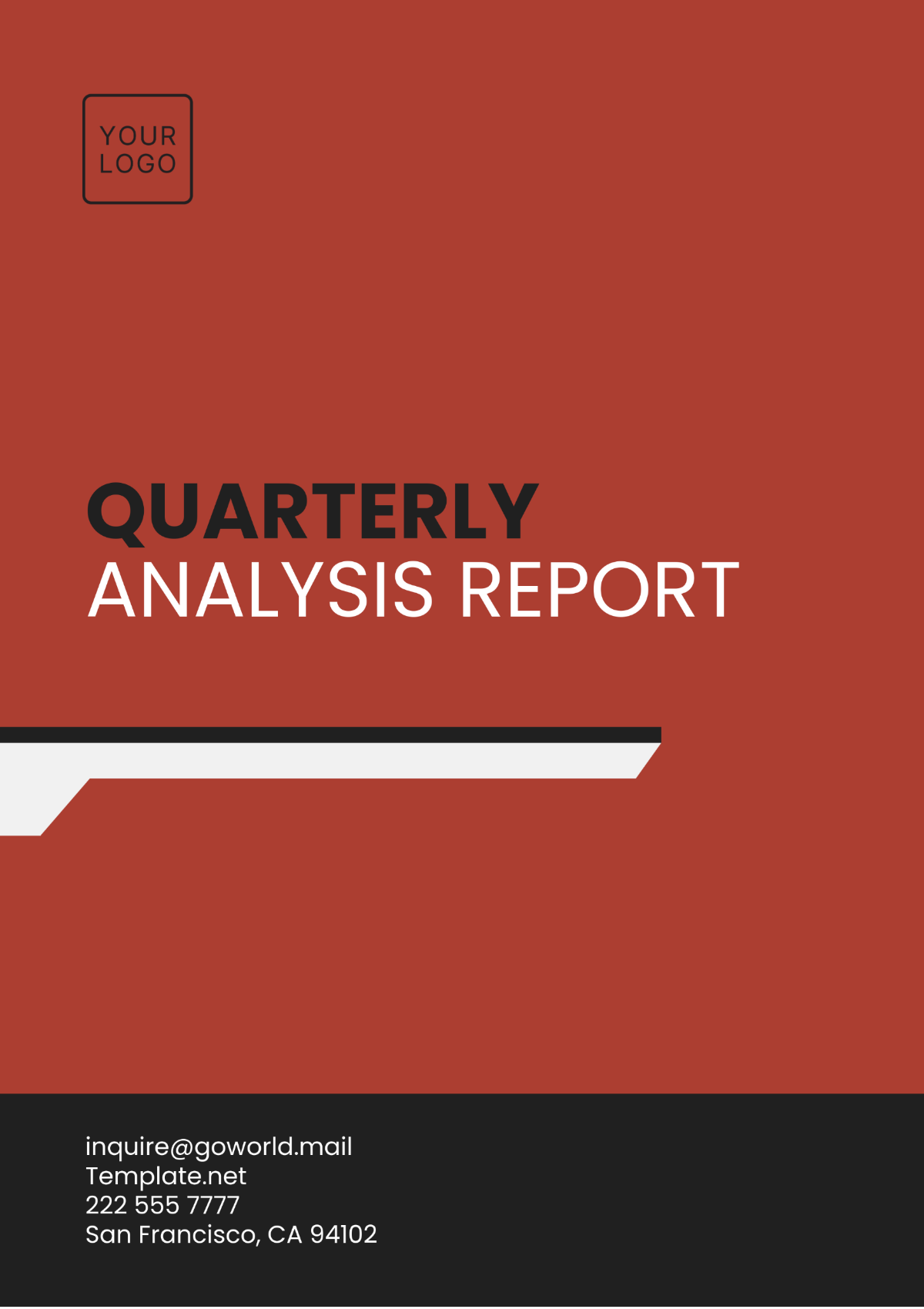 Professional Quarterly Analysis Report Template - Edit Online & Download