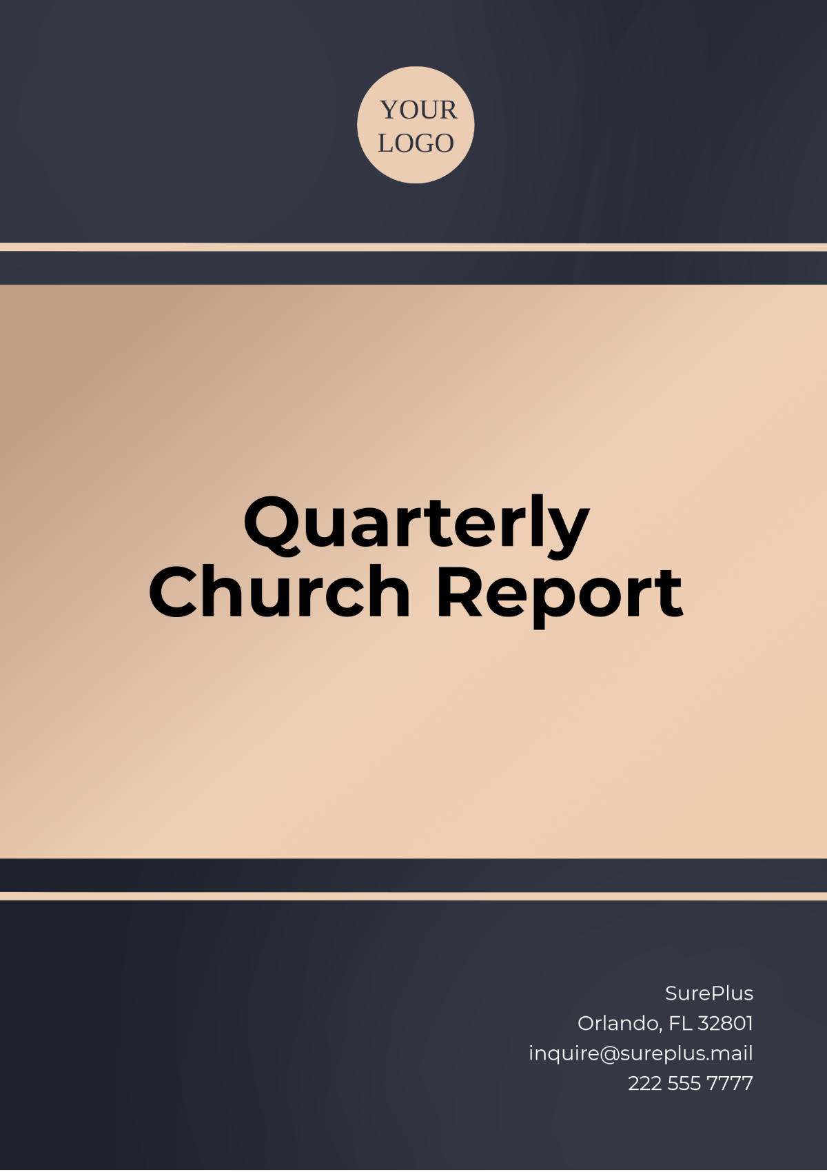 Quarterly Church Report Template