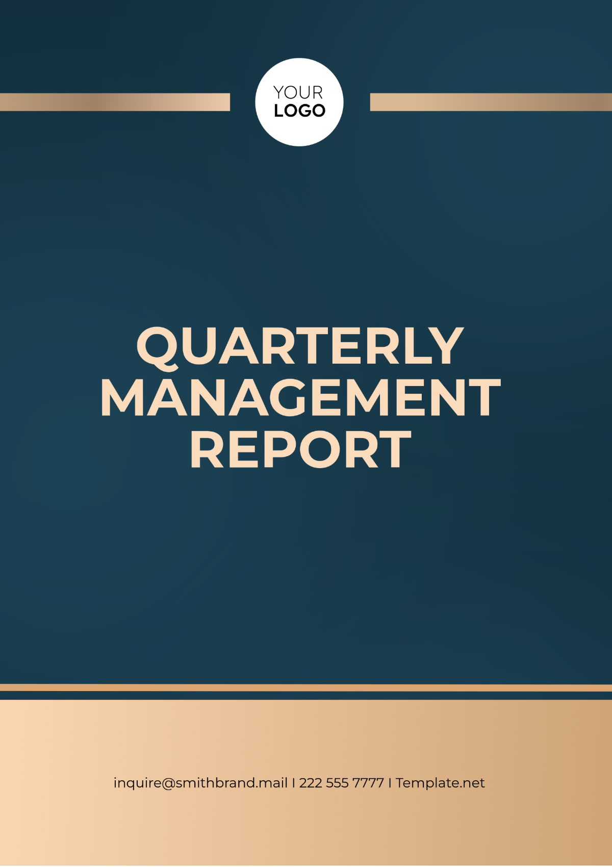 Quarterly Management Report Layout Template