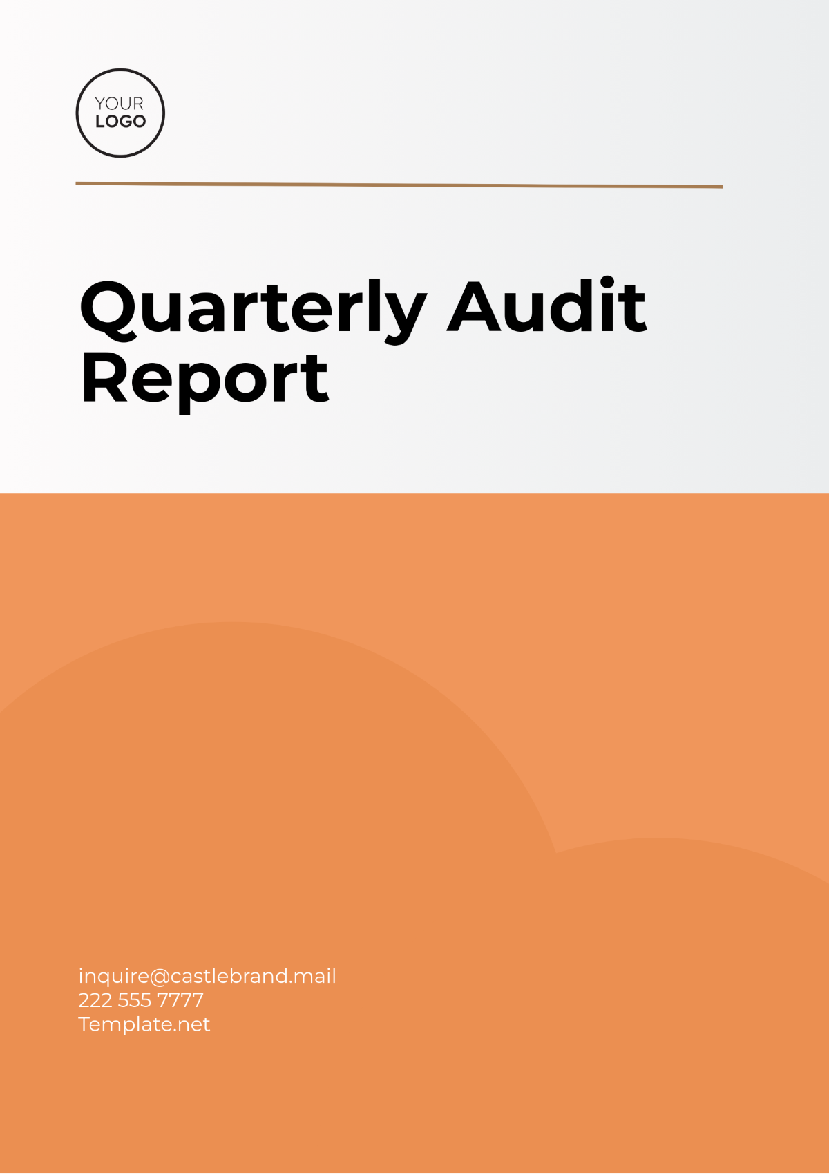 Quarterly Audit Report Template