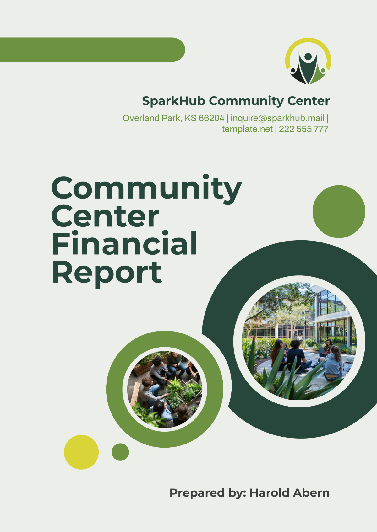 Community Center Financial Report Template