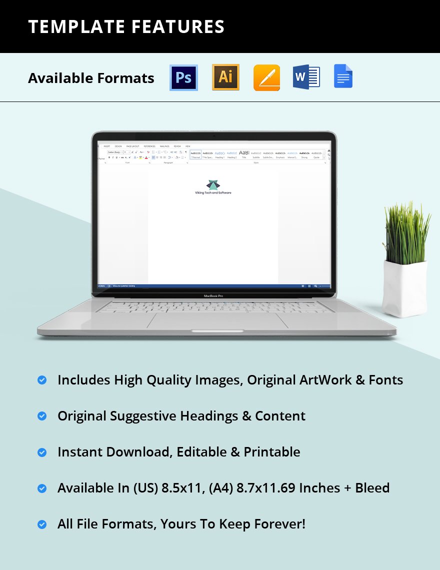 Simple Software Company Stationery Template