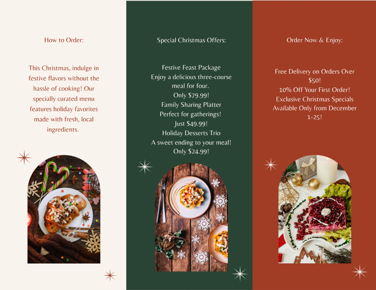 Free Modern Christmas Brochure Template to Edit Online