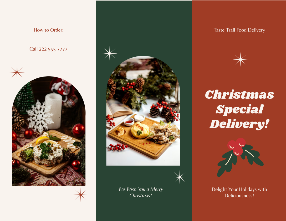 Modern Christmas Brochure Template - Edit Online & Download