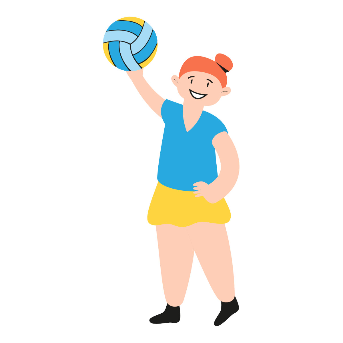 Cartoon Volleyball Clipart - Edit Online | Template.net