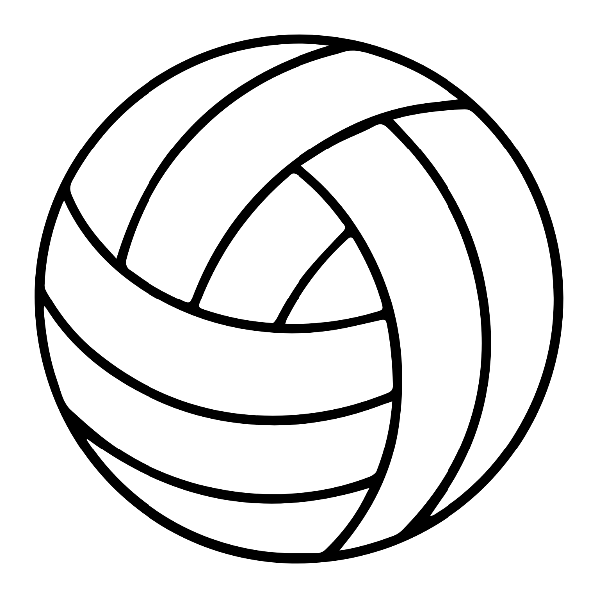 Volleyball Outline Clipart - Edit Online | Template.net