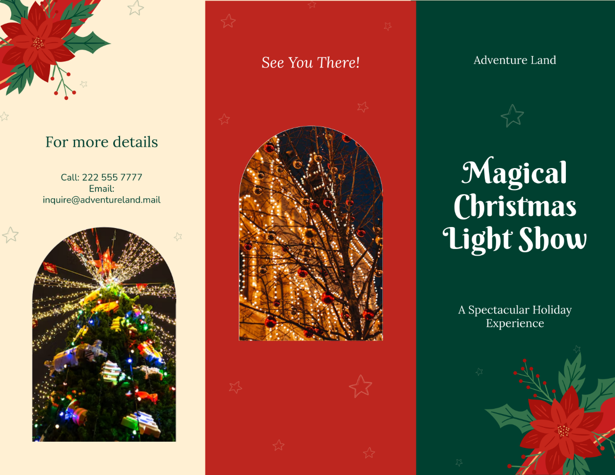 Christmas Light Show Brochure Template - Edit Online & Download