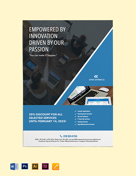 Software Services Flyer Template