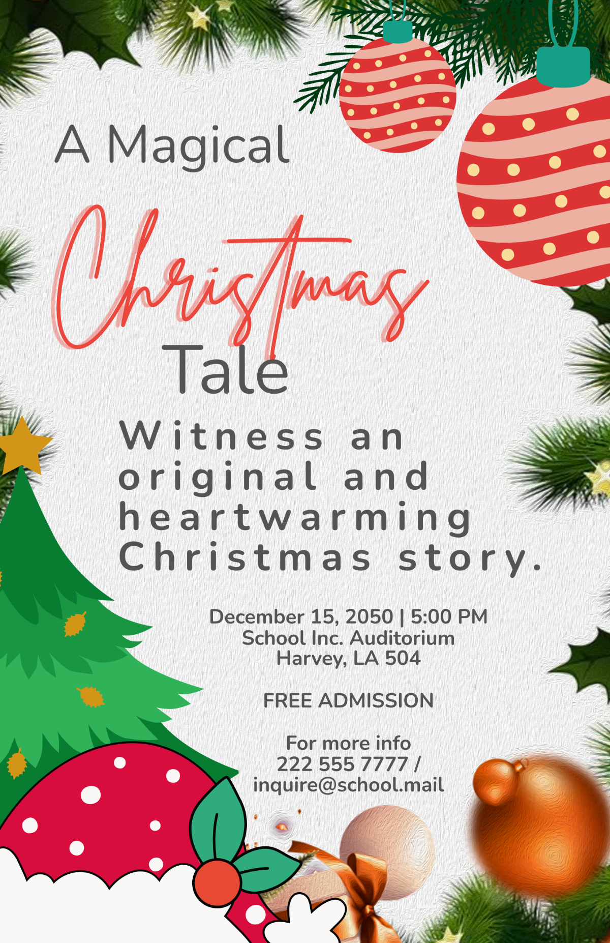 Christmas Play Poster Template - Download | Template.net