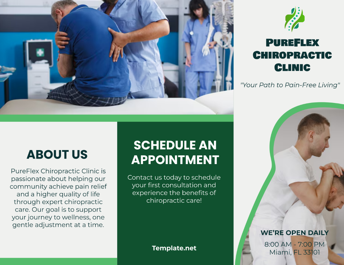 Chiropractic Clinic Brochure Template