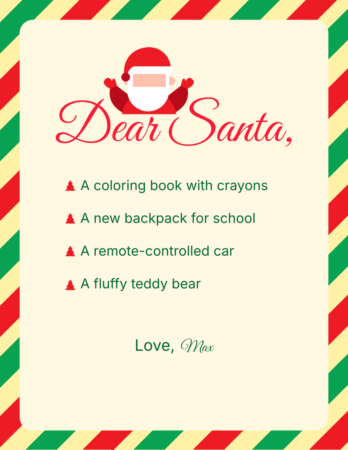 Printable Santa Wish List Template - Edit Online & Download