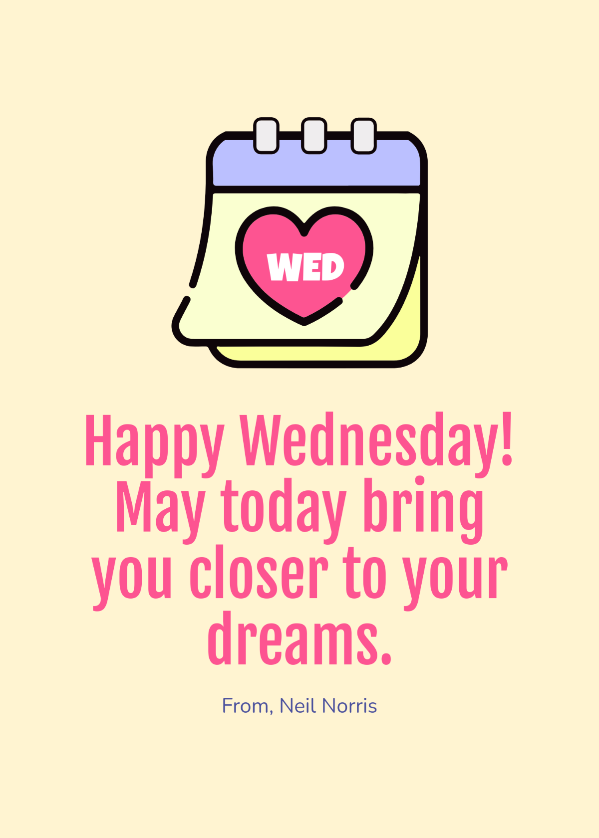 Wednesday Greeting Card Template