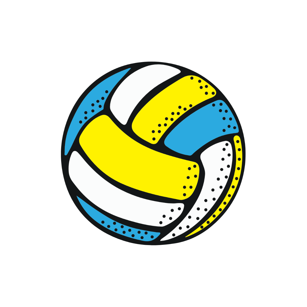 Vintage Volleyball Clipart