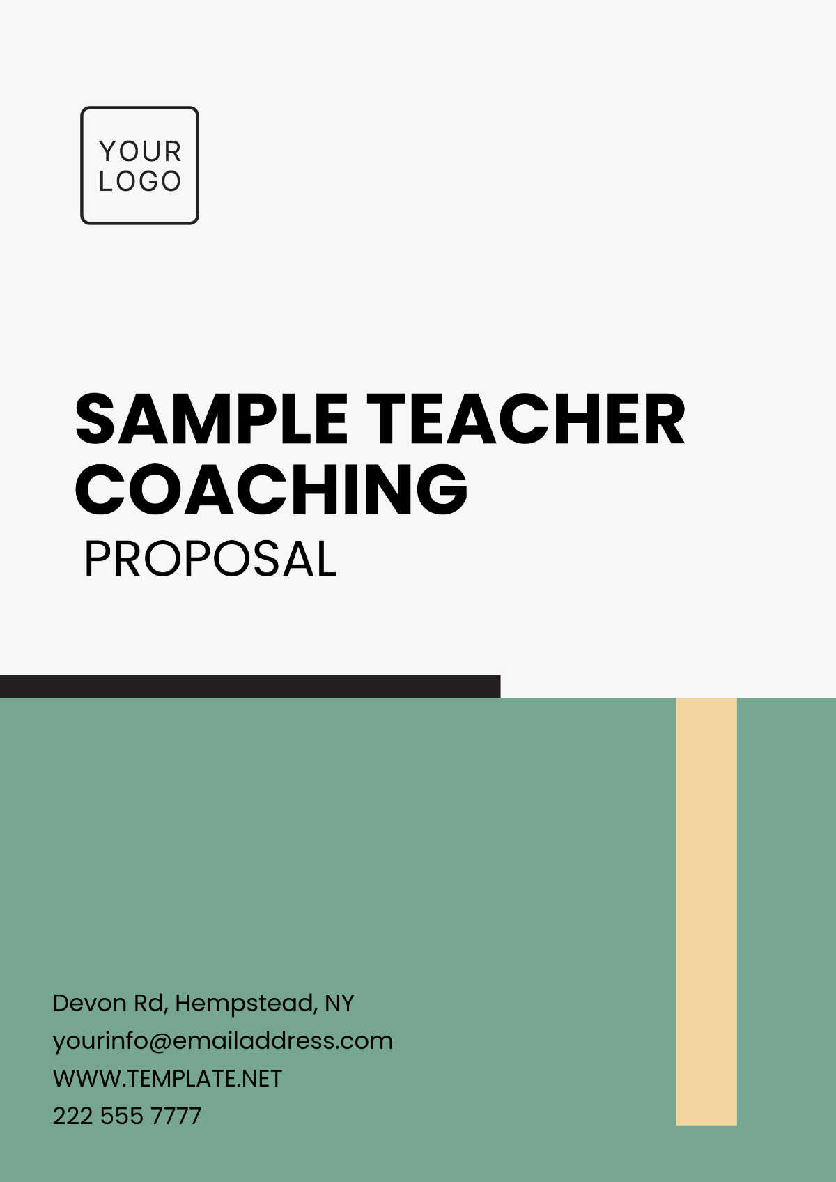 Sample Teacher Coaching Proposal Template - Edit Online & Download