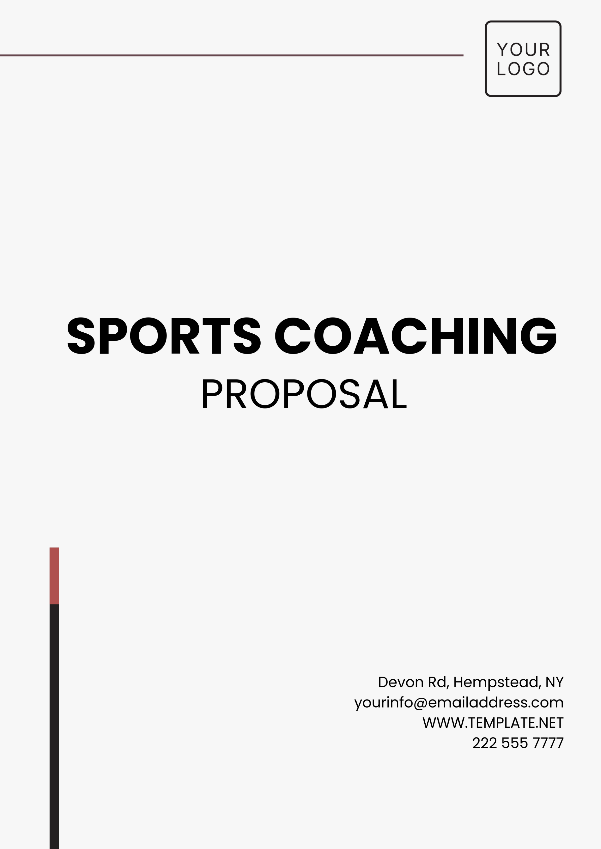 Sports Coaching Proposal Template - Edit Online & Download