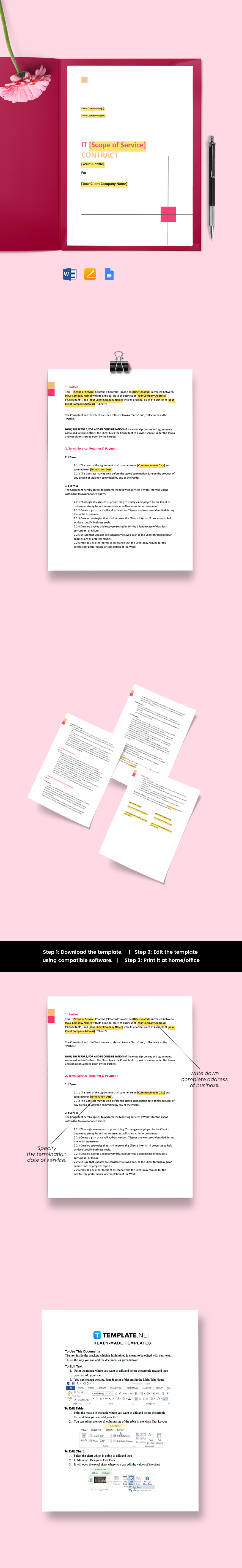 IT Consultant Contract Template Google Docs Word Template