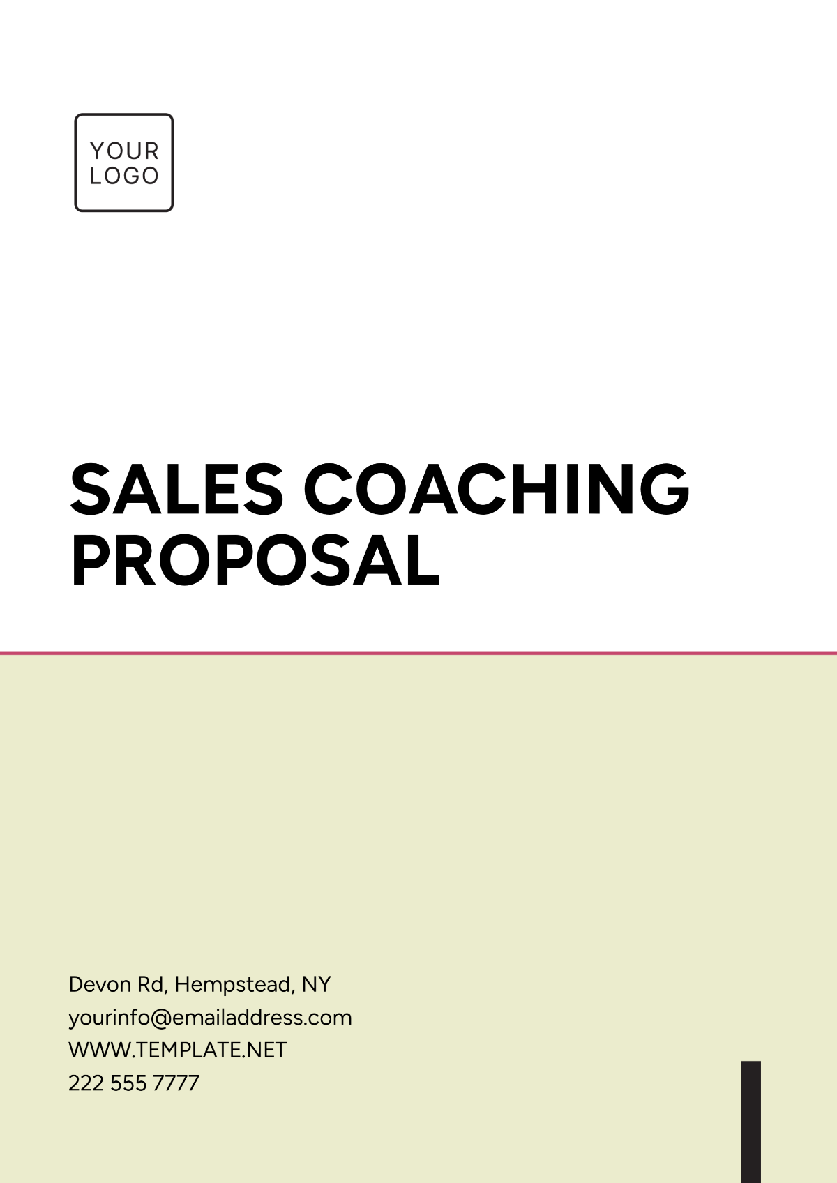 Sales Coaching Proposal Template - Edit Online & Download