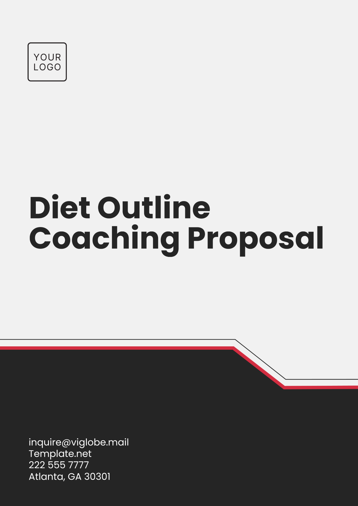 Diet Outline Coaching Proposal Template - Edit Online & Download