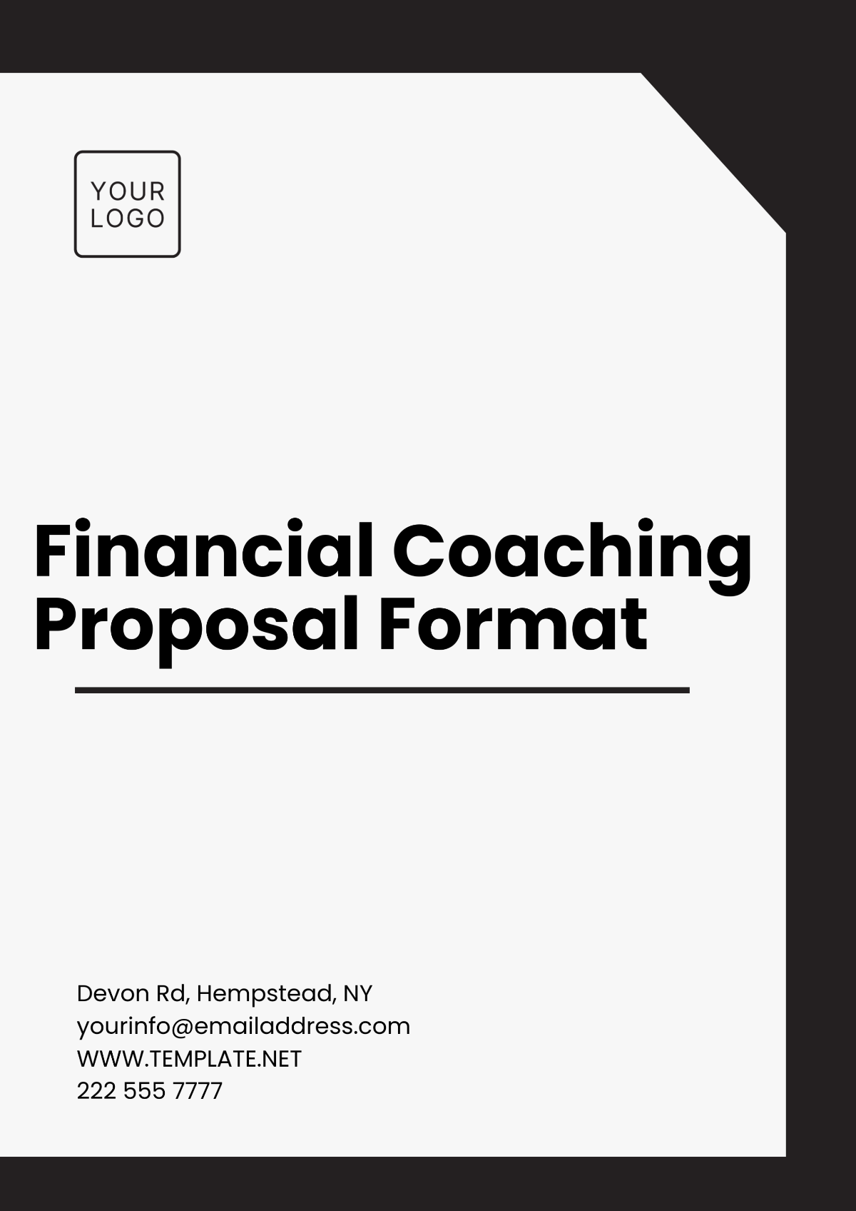 Financial Coaching Proposal Format Template - Edit Online & Download