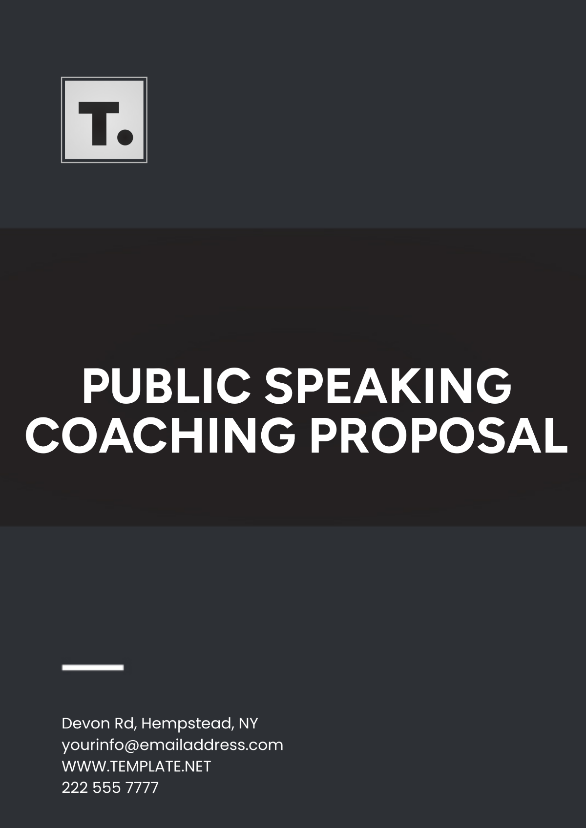 Public Speaking Coaching Proposal Template - Edit Online & Download