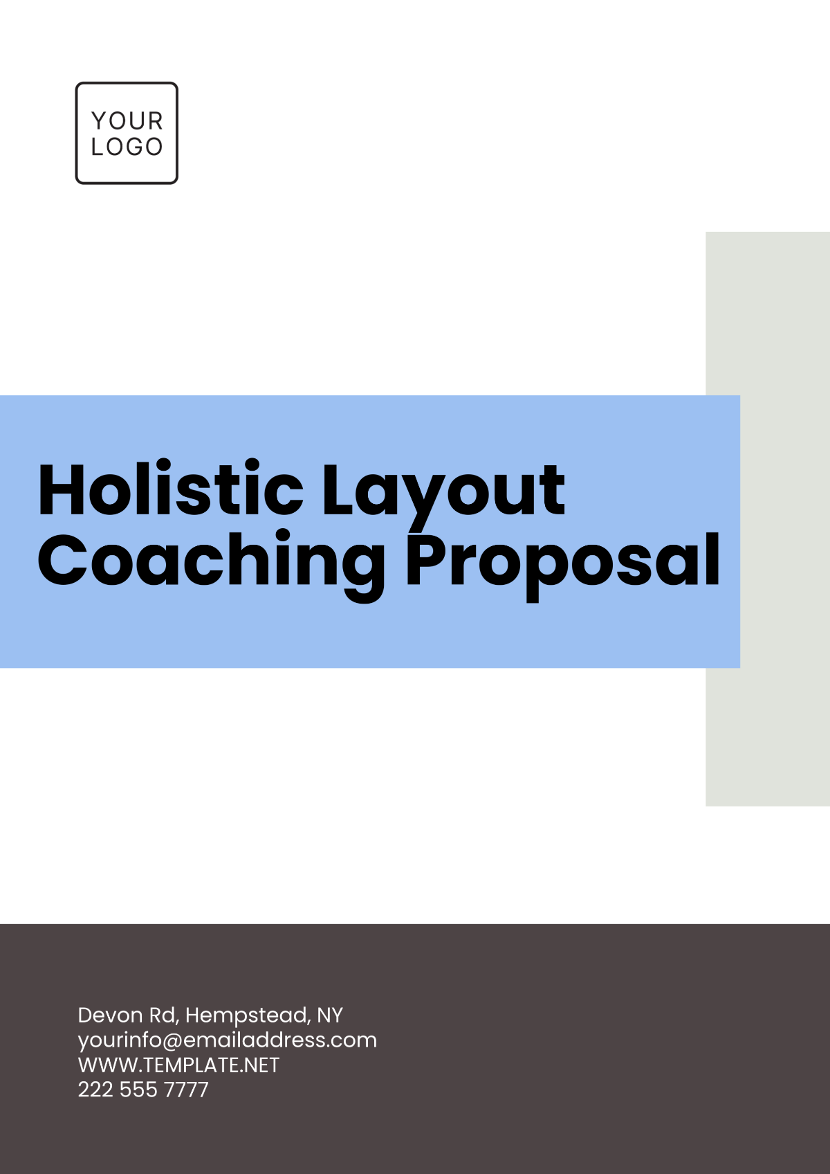 Holistic Layout Coaching Proposal Template - Edit Online & Download