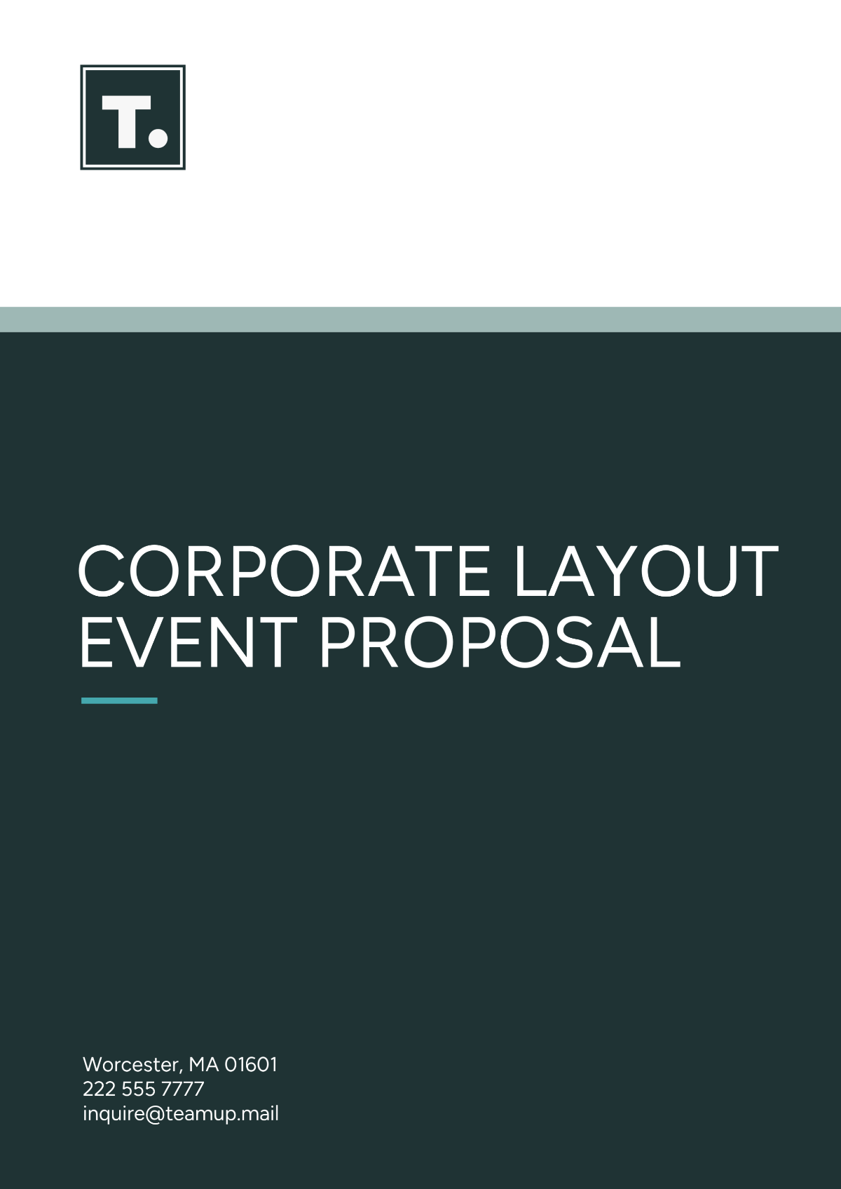 Corporate Layout Event Proposal Template - Edit Online & Download