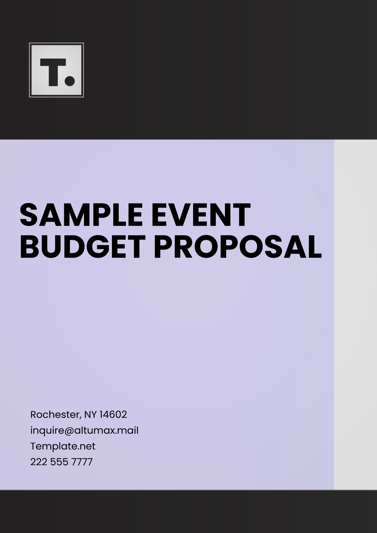 Free Sample Event Budget Proposal Template