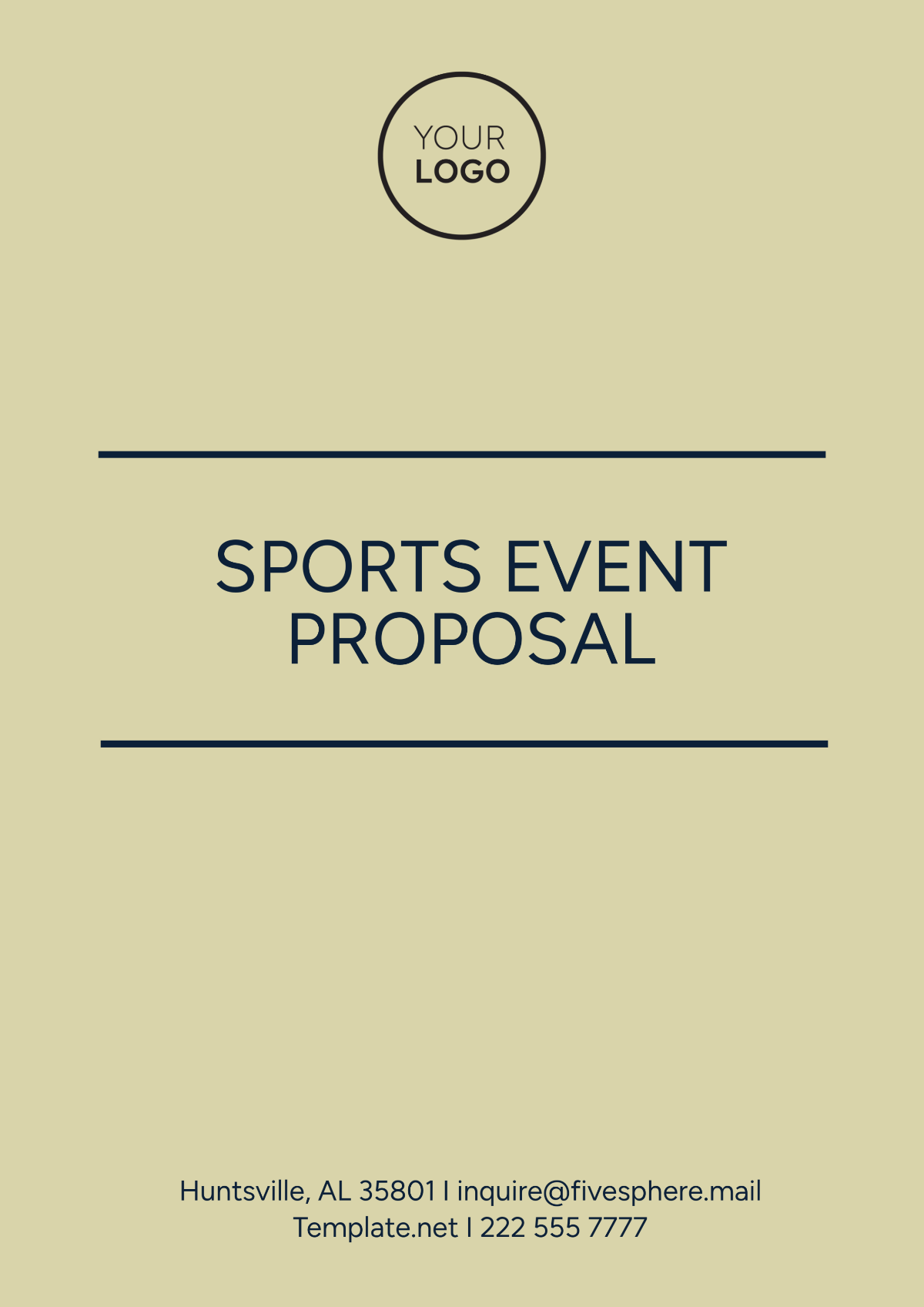 Sports Event Proposal Template