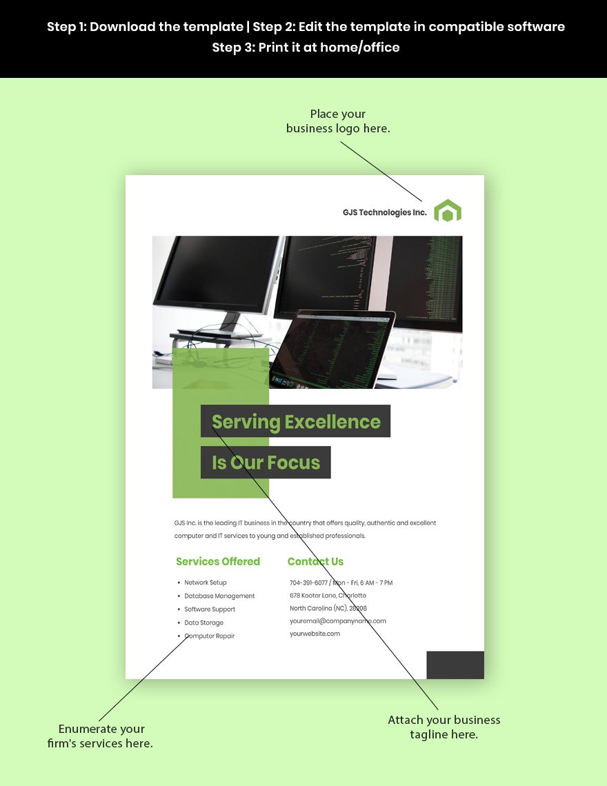 Computer & IT Services Flyer Template