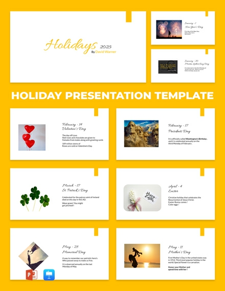 Holiday Presentation Template in Apple Keynote PowerPoint Template net