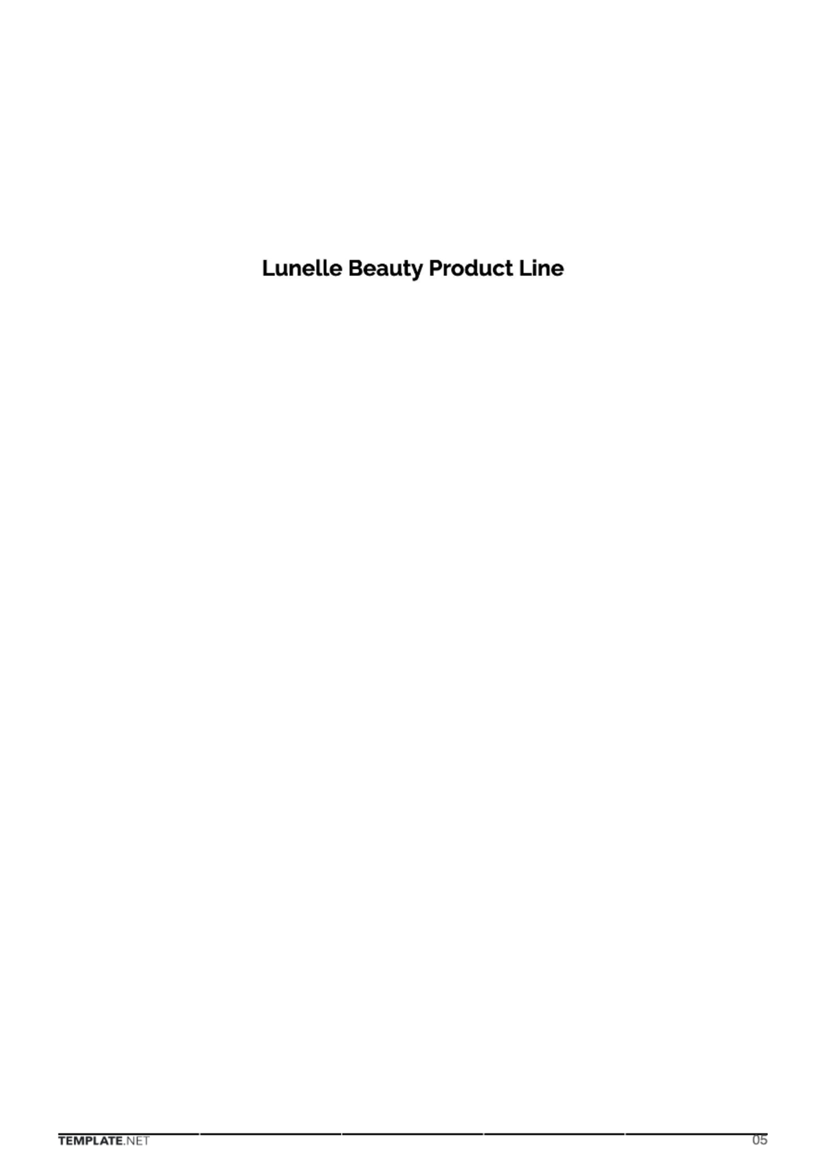 Free Cosmetic Store Business Plan Template to Edit Online