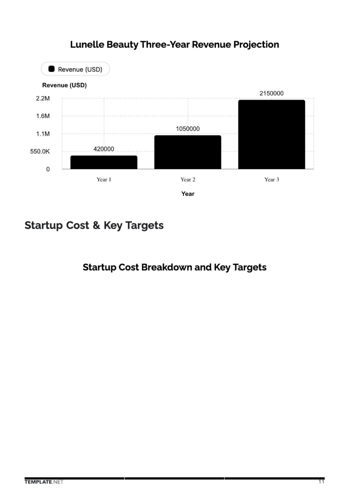 Free Cosmetic Store Business Plan Template to Edit Online