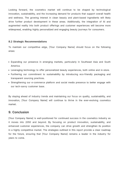 Free Cosmetic Store Report Template to Edit Online