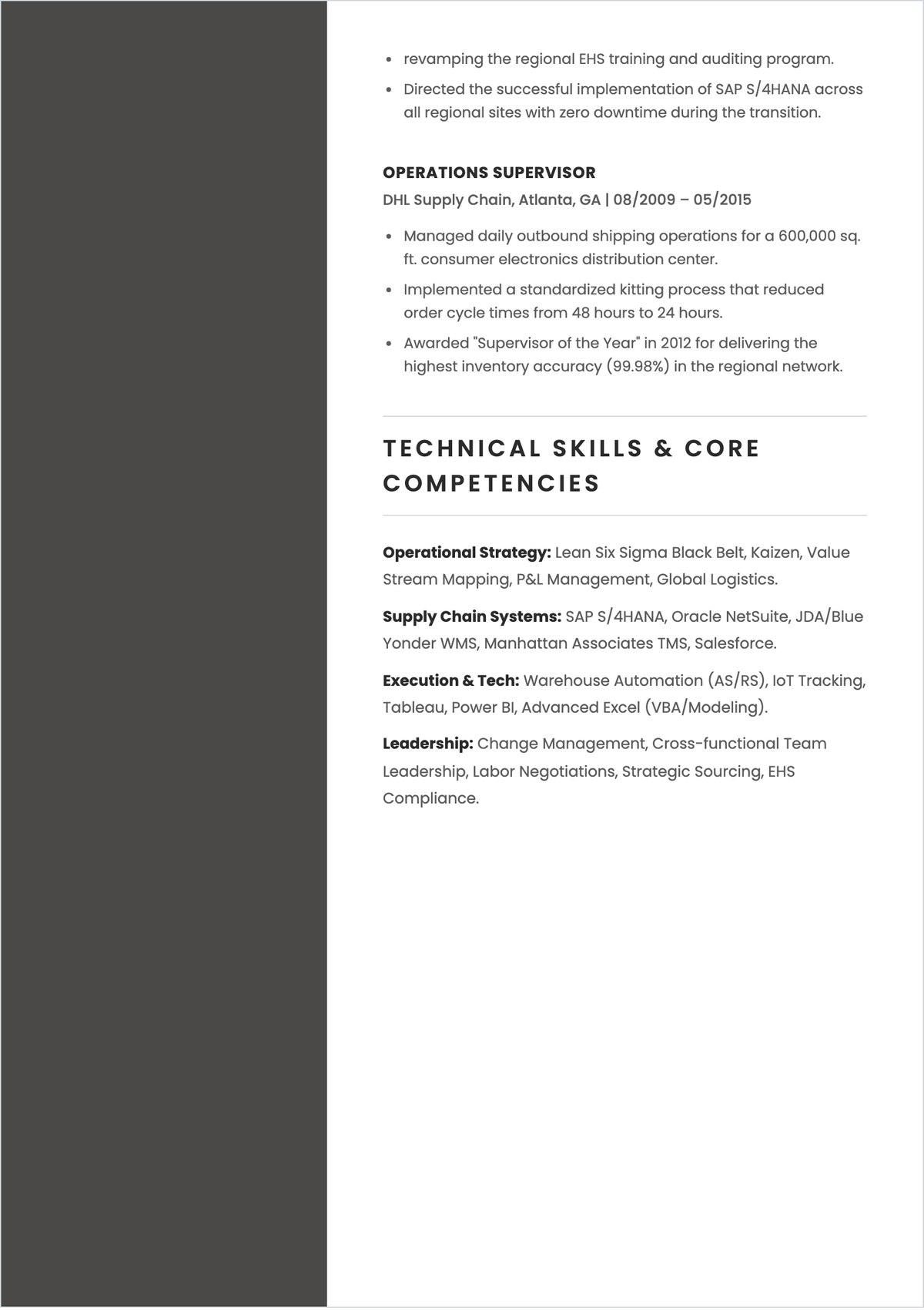 Free Printable Director ATS CV Template, AI Resume Builder