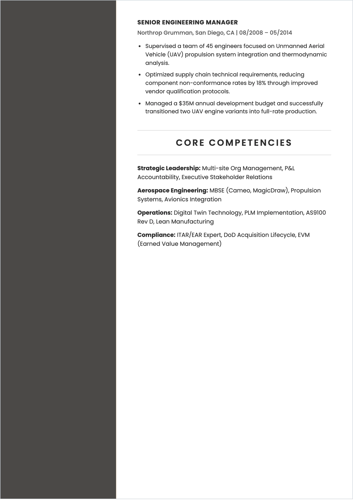 Free Engineering Director ATS Resume Template, AI Resume Builder